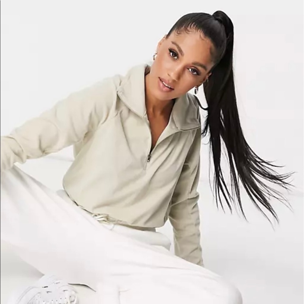 COLUMBIA cropped fleece quarter zip